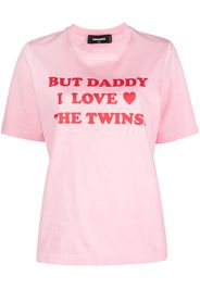 Dsquared2 slogan-print cotton T-shirt - Rosa