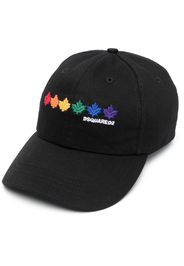 Dsquared2 embroidered-logo cotton baseball cap - Schwarz