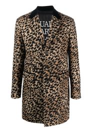 Dsquared2 leopard-print single-breasted coat - Nude