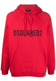 Dsquared2 raised-logo drawstring hoodie - Rot