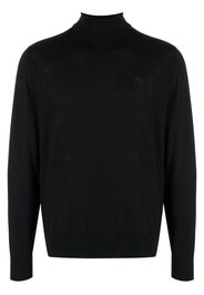 Dsquared2 embroidered monogram roll neck jumper - Schwarz