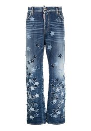 Dsquared2 star-motif patchwork jeans - Blau