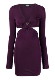Dsquared2 cut-out detail V-neck minidress - Violett