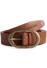 Dsquared2 logo-buckle leather belt - Braun
