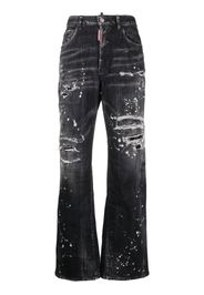 Dsquared2 distressed bootcut jeans - Schwarz