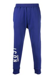 Dsquared2 Icon-print cotton track pants - Blau