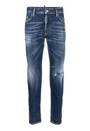 Dsquared2 Kids Gerade Jeans in Distressed-Optik - Blau