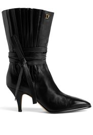 Dsquared2 logo-plaque self-tie leather boots - Schwarz