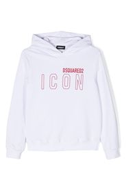 Dsquared2 Kids Icon logo-print detail hoodie - Weiß