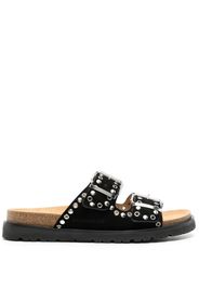 Dsquared2 double-buckle suede sandals - Schwarz