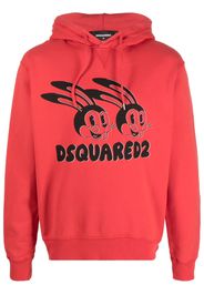 Dsquared2 graphic-print cotton hoodie - Rot