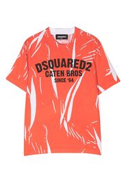 Dsquared2 Kids logo-print cotton T-shirt - Orange