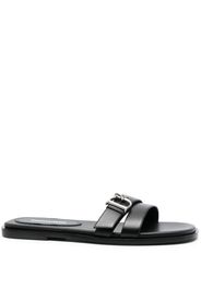 Dsquared2 logo-plaque leather mules - Schwarz