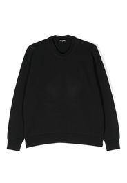 Dsquared2 Kids debossed-logo cotton sweatshirt - Schwarz