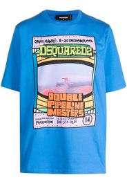 Dsquared2 graphic-print short-sleeve cotton T-shirt - Blau