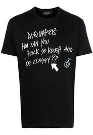 Dsquared2 T-Shirt mit Slogan-Print - Schwarz