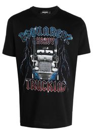 Dsquared2 T-Shirt mit grafischem Print - Schwarz
