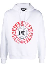 Dsquared2 Hoodie mit grafischem Print - Weiß