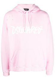 Dsquared2 Hoodie im Distressed-Look - Rosa