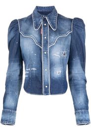 Dsquared2 Hemd mit Western-Style - Blau