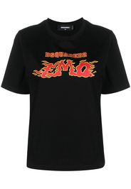 Dsquared2 T-Shirt mit Logo-Print - Schwarz