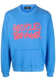 Dsquared2 Sweatshirt mit Slogan-Print - Blau