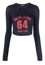 Dsquared2 Sweatshirt mit Logo-Print - Blau
