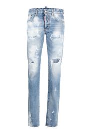 Dsquared2 Gerade Jeans im Distressed-Look - Blau