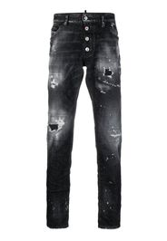 Dsquared2 Slim-Fit-Jeans im Distressed-Look - Schwarz