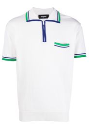 Dsquared2 contrast-border polo shirt - Weiß