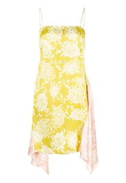 Dsquared2 floral-print draped dress - 001S YELLOW