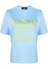Dsquared2 logo-print detail T-shirt - Blau