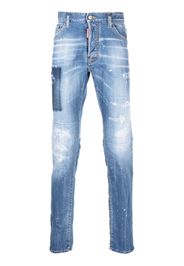 Dsquared2 logo-print light-wash jeans - Blau