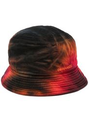 Dsquared2 tie-dye embroidered-logo bucket hat - Schwarz