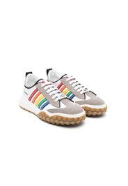 Dsquared2 Kids rainbow stripe-print lace-up trainers - Weiß
