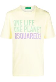Dsquared2 logo-print round-neck T-shirt - Gelb