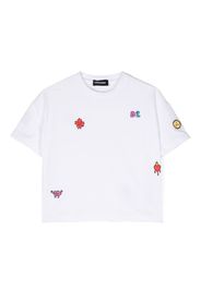 Dsquared2 Kids Besticktes T-Shirt - Weiß