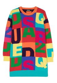 Dsquared2 Kids Kleid in Colour-Block-Optik - Grün