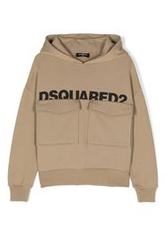 Dsquared2 Kids Hoodie mit Logo-Print - Nude
