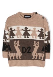 Dsquared2 Kids Gestrickter Intarsien-Pullover - Nude