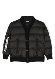 Dsquared2 Kids Gefütterte Jacke mit Logo-Patch - Schwarz