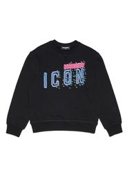 Dsquared2 Kids Sweatshirt mit "Icon"-Print - Schwarz