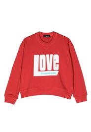 Dsquared2 Kids "Sweatshirt mit ""Love""-Print" - Rot