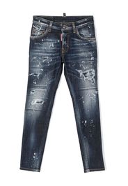 Dsquared2 Kids Skater Jeans im Distressed-Look - Blau