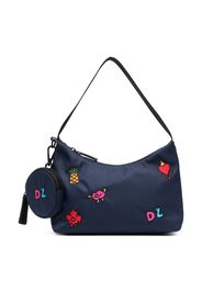 Dsquared2 Kids Schultertasche mit Logo-Patch - Blau