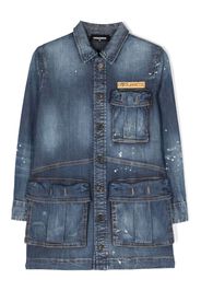 Dsquared2 Kids Langärmeliges Jeanskleid - Blau