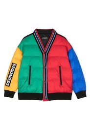 Dsquared2 Kids Gefütterte Jacke in Colour-Block-Optik - Rot