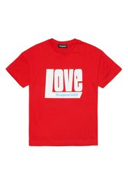Dsquared2 Kids graphic-print cotton T-shirt - Rot