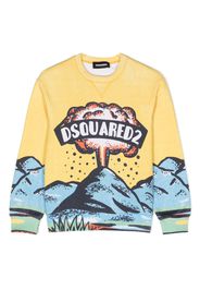 Dsquared2 Kids Sweatshirt mit Logo-Print - Gelb