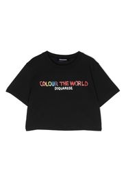 Dsquared2 Kids T-Shirt mit Slogan-Print - Schwarz